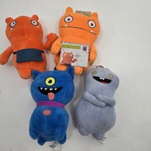 LOT 4 Hasbro Ugly Doll Babo Blue Gray, Dog, and Wage Plush Toy
